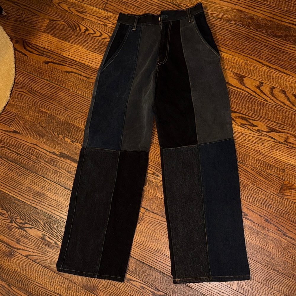 Patchwork Black and Blue jeans - image 1
